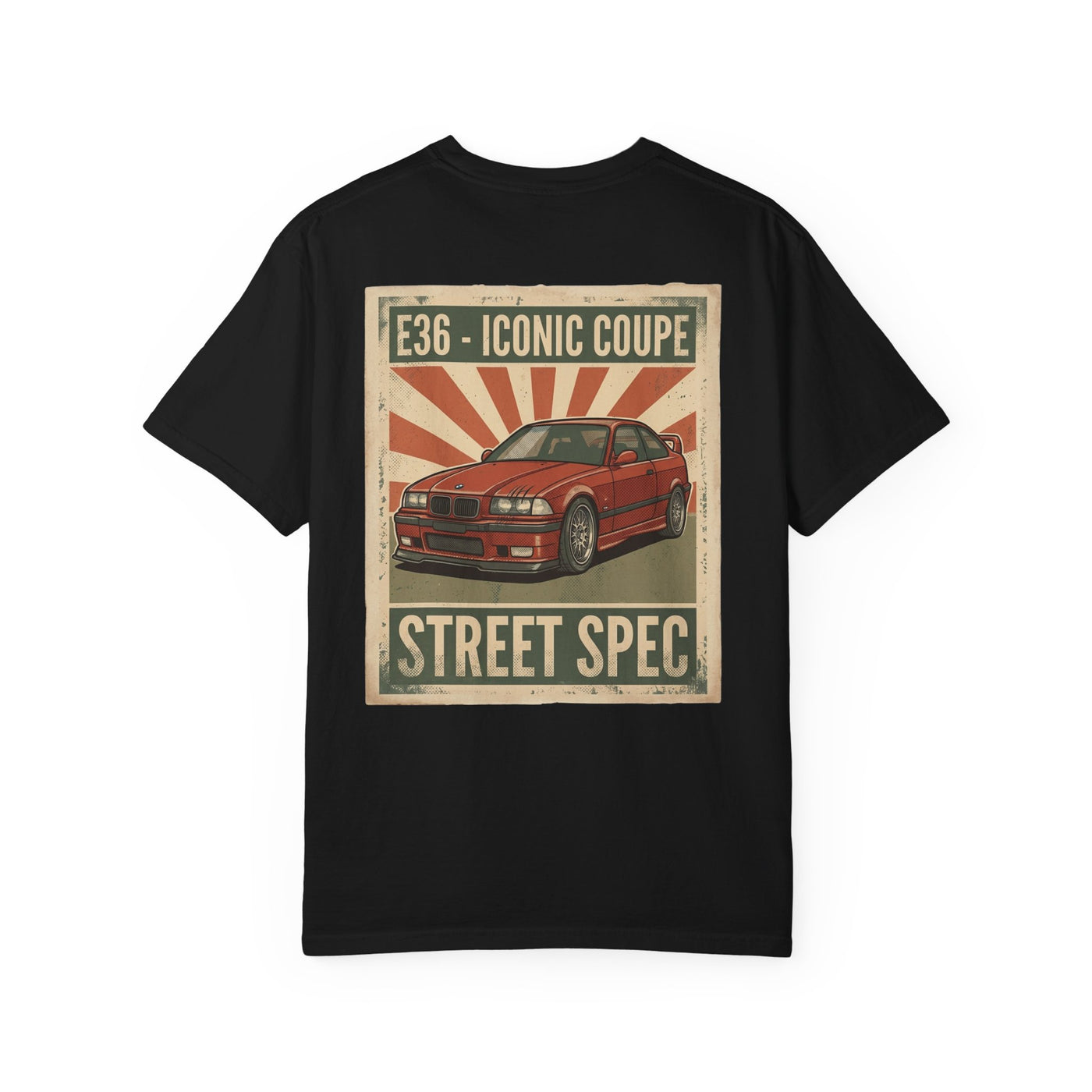 E36 Rising Sun Graphic Tee | BMW E36 JDM Shirt | Euro JDM Crossover Tee | Comfort Colors 1717