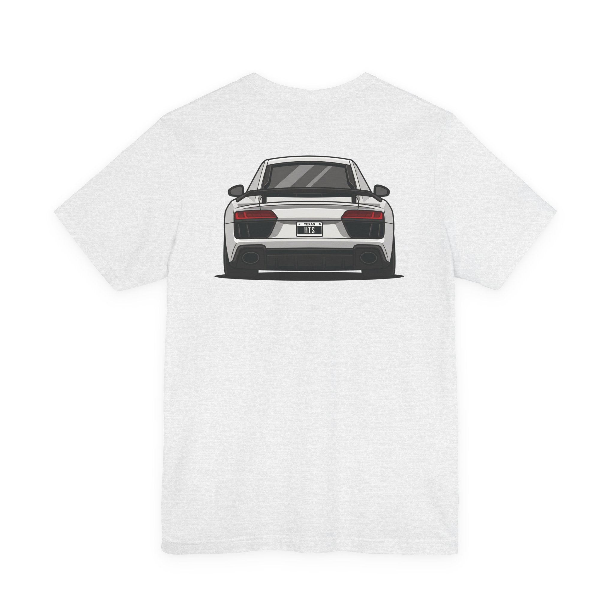Audi R8 Alpine White Tee — Short Sleeve Car Fan Shirt