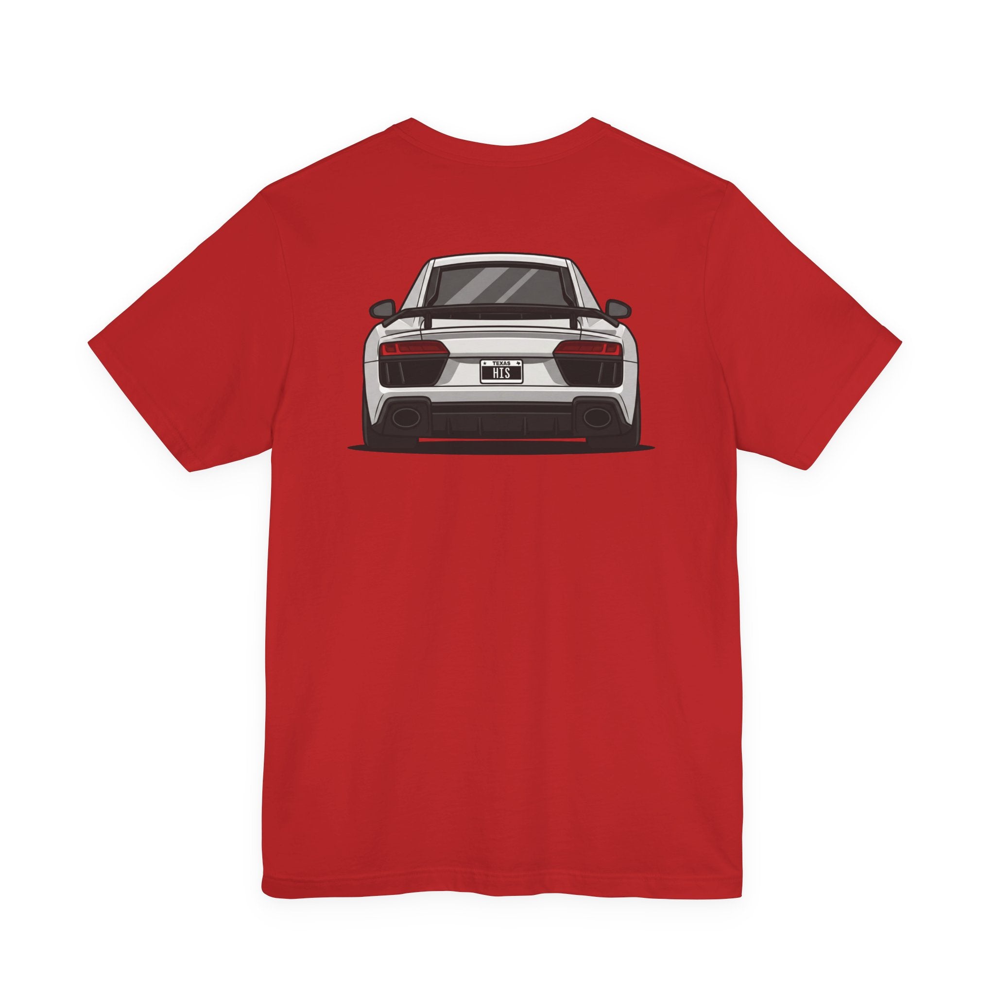 Audi R8 Alpine White Tee — Short Sleeve Car Fan Shirt