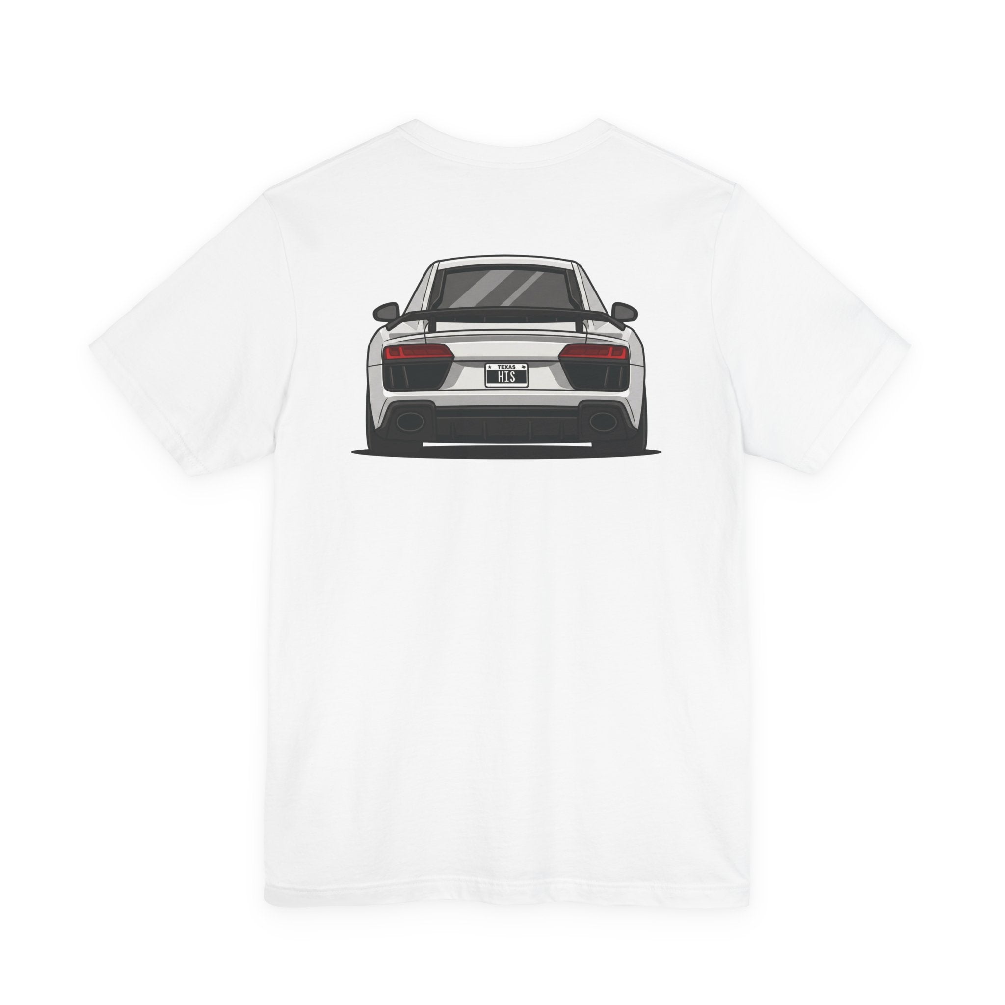 Audi R8 Alpine White Tee — Short Sleeve Car Fan Shirt