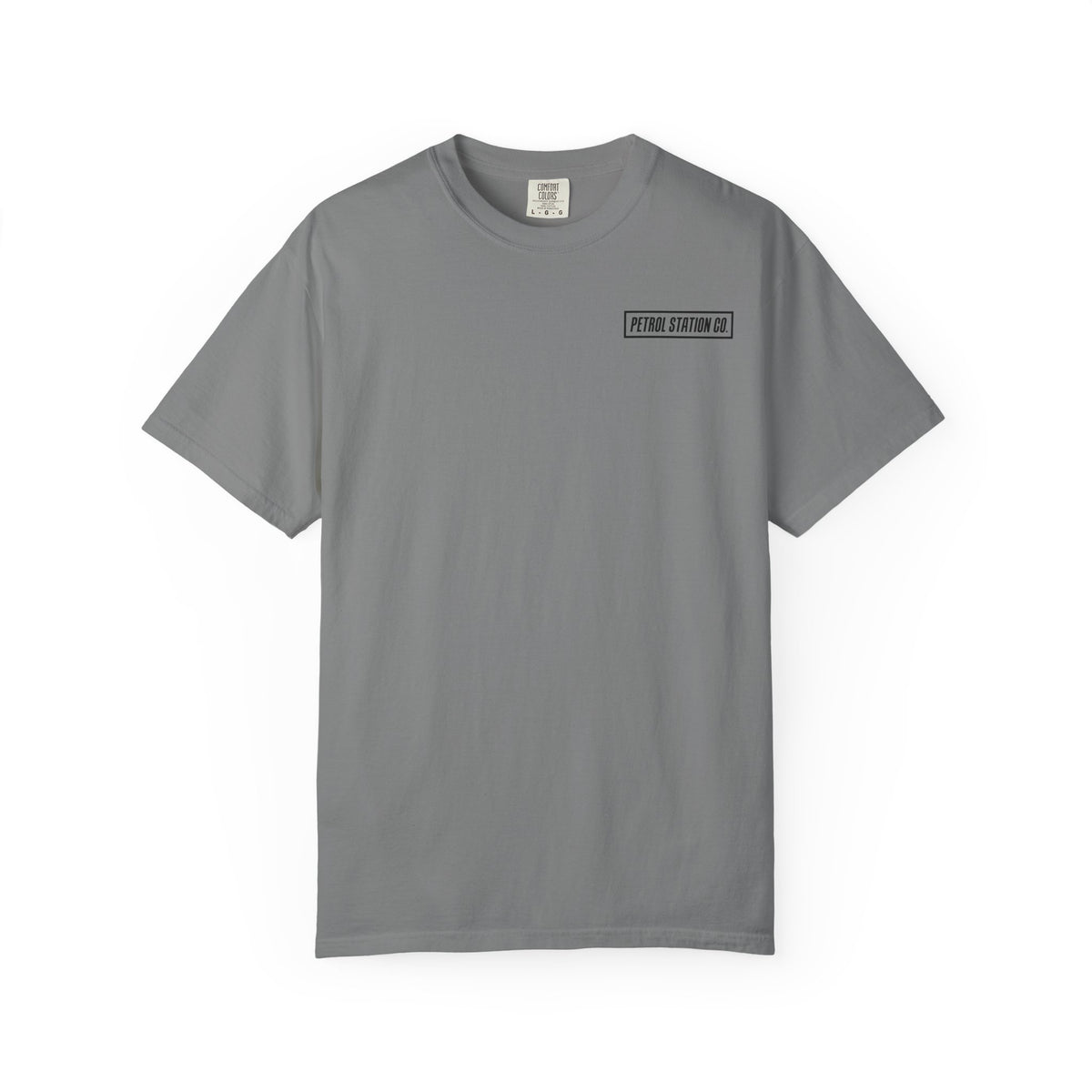 V10 Supercar Tee in Grey, front view with small chest logo