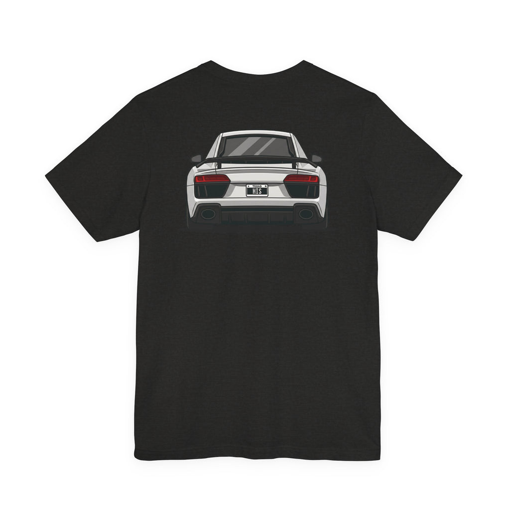 Audi R8 Alpine White Tee — Short Sleeve Car Fan Shirt